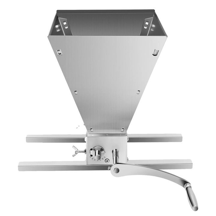 Rasnita de cereale, capacitate mare 4L, distanta role ajustabila, argintie, 35.5x14x26cm