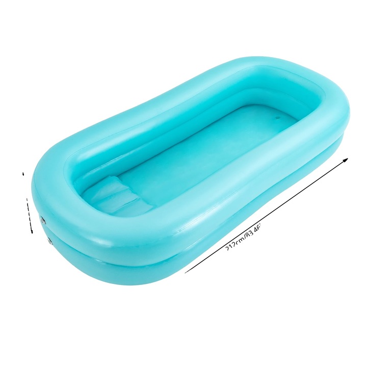 Cada gonflabila din PVC, capacitate mare, design portabil, albastru deschis