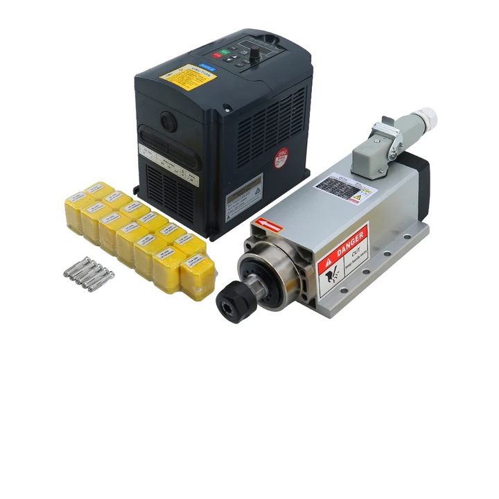 Motor CNC, 24000 RPM, 220V, cu conector aviatic, cuplaj maxim 0.9 Nm