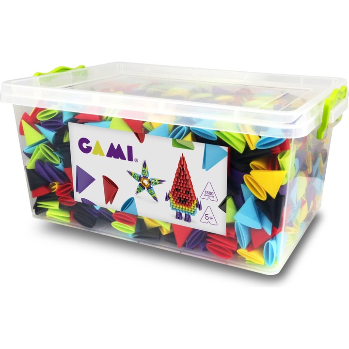 Set de constructie Monkey-Gym Gami Edu 1500 origami, multicolor