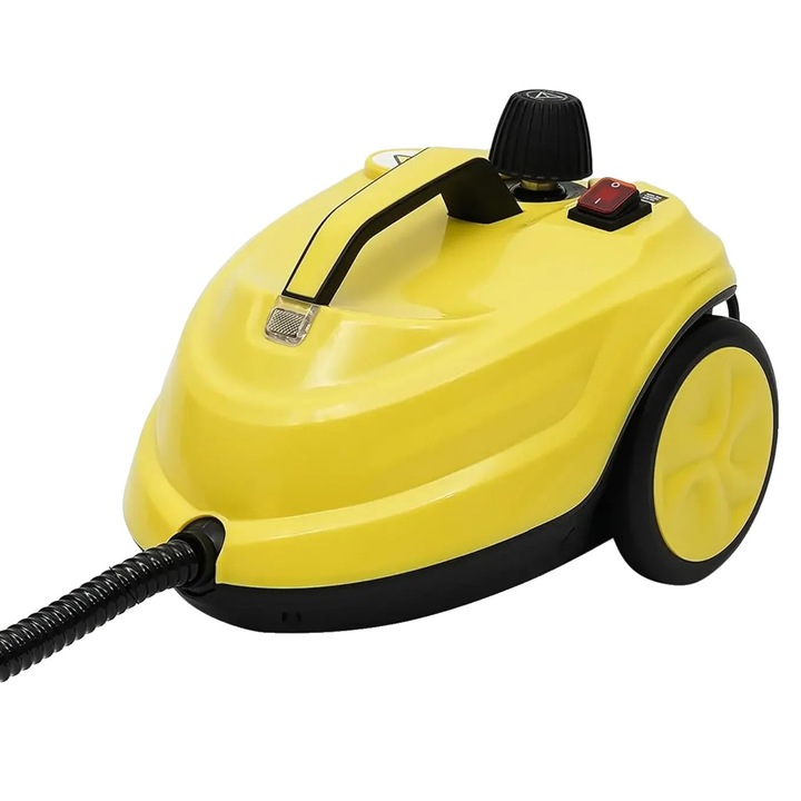 Aparat de curatat cu abur portabil, design ergonomic, galben deschis, 1.8L, 2000W