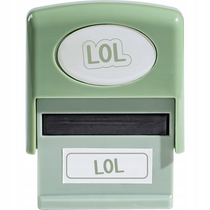 Stampila pentru copii BE HAPPY, LOL, verde