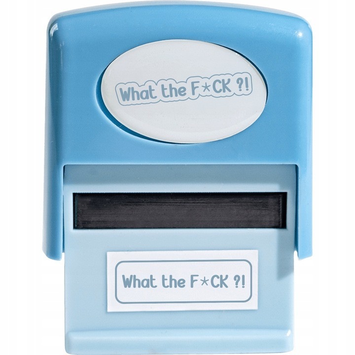 Stampila BE HAPPY, WHAT THE F*CK, dimensiuni 5x5cm