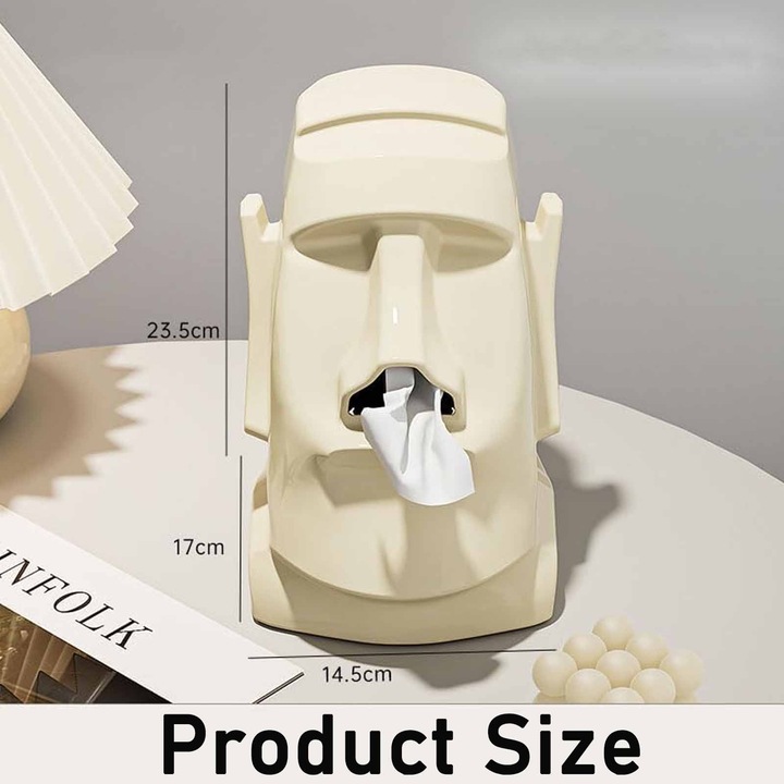 Suport pentru servetele, SINBINTA, Design de primavara, Alb, 23.5x17x14.5cm