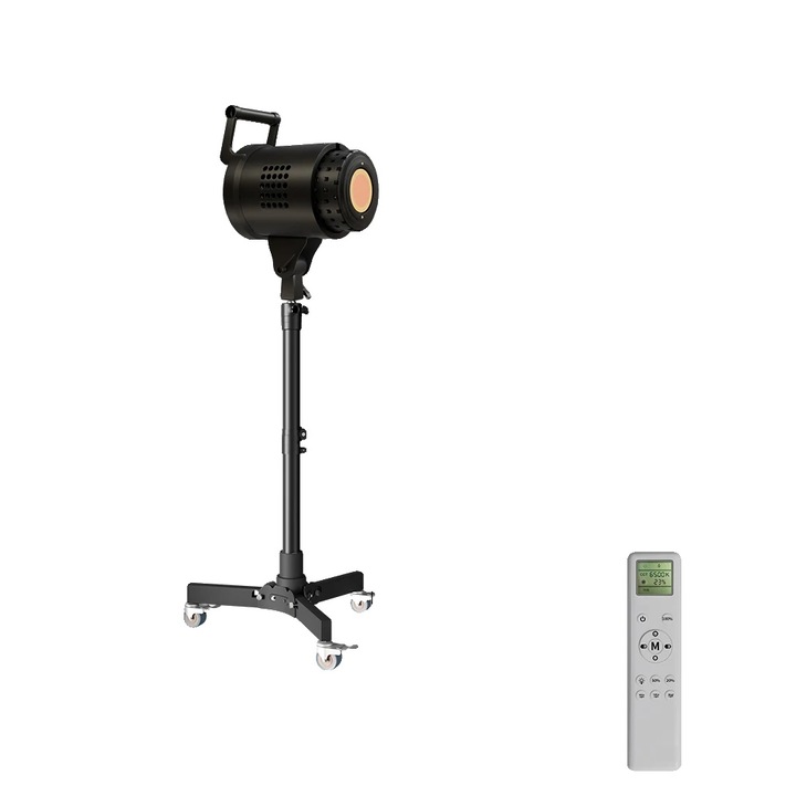 Lumina foto, design portabil, cu suport 76, dimensiuni compacte, constructie metalica si plastica