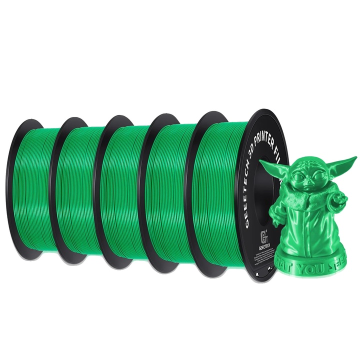 Filament 3D, PLA, compatibilitate versatila, verde, 1.75mm, 1kg