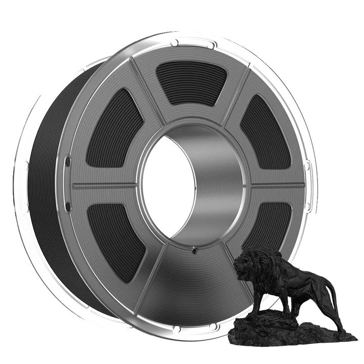 Filament 3D, PLA+, 1.75mm, viteza mare, negru