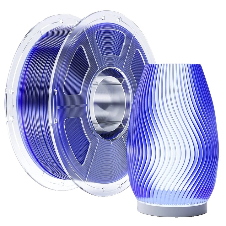 3D PETG филамент, висока скорост на печат, универсална съвместимост, син, 1.75 мм, 1 кг