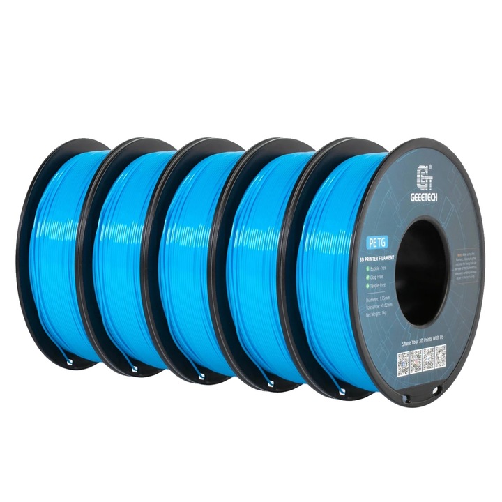3D Filament, PETG, 1,75 mm, Aqua Blue, 5 kg