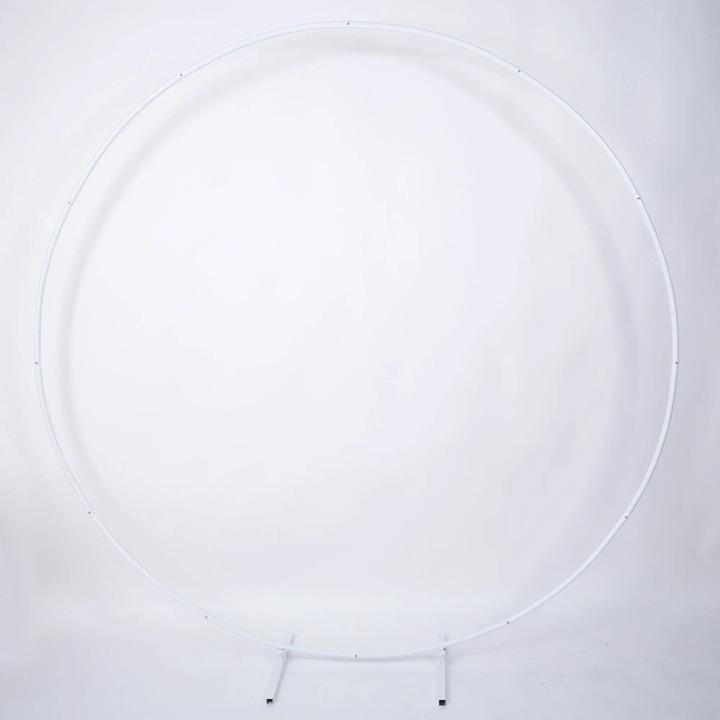 Сватбена арка, 2 м, бяла, лесен монтаж, гъвкава декорация