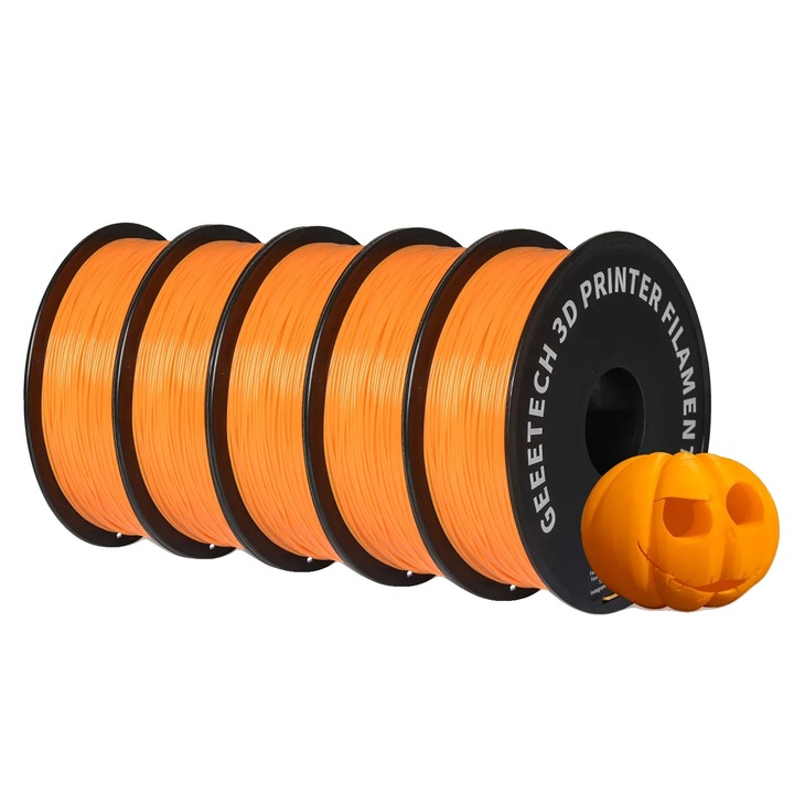 Filament 3D, PLA biodegradabil, portocalie, 1.75mm, 5kg, set de consumabile