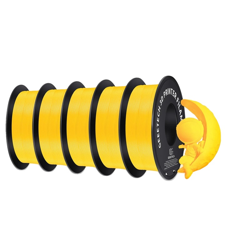 Filament 3D, PLA, 1.75mm, galben, 343m