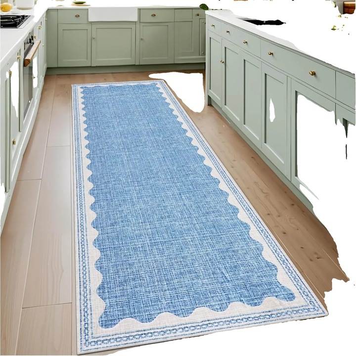 Килим тип пътека, модел D, геометричен, неплъзгащ се, 60x230 см