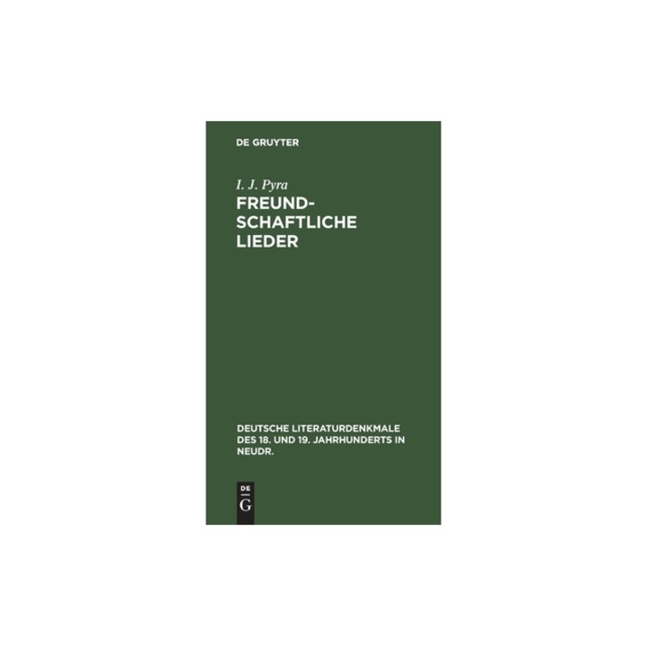 Freundschaftliche Lieder, I. J. Pyra