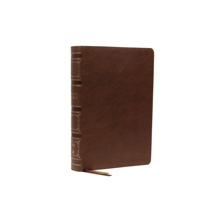 Nkjv, Single-Column Wide-Margin Reference Bible, Leathersoft, Brown, Red Letter, Comfort Print: Holy Bible, New King James Version