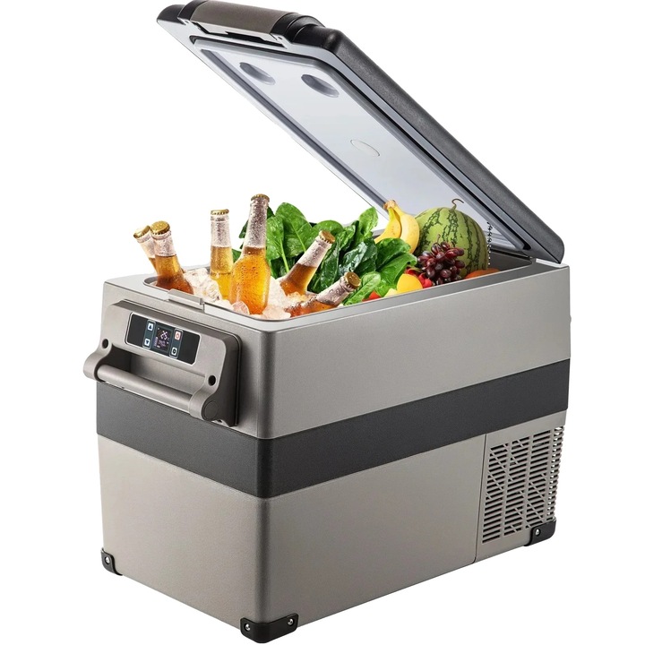 Преносим хладилник за кола, 45L, охлаждане -20 до 20, мощност 60W, размери 693x345x456mm