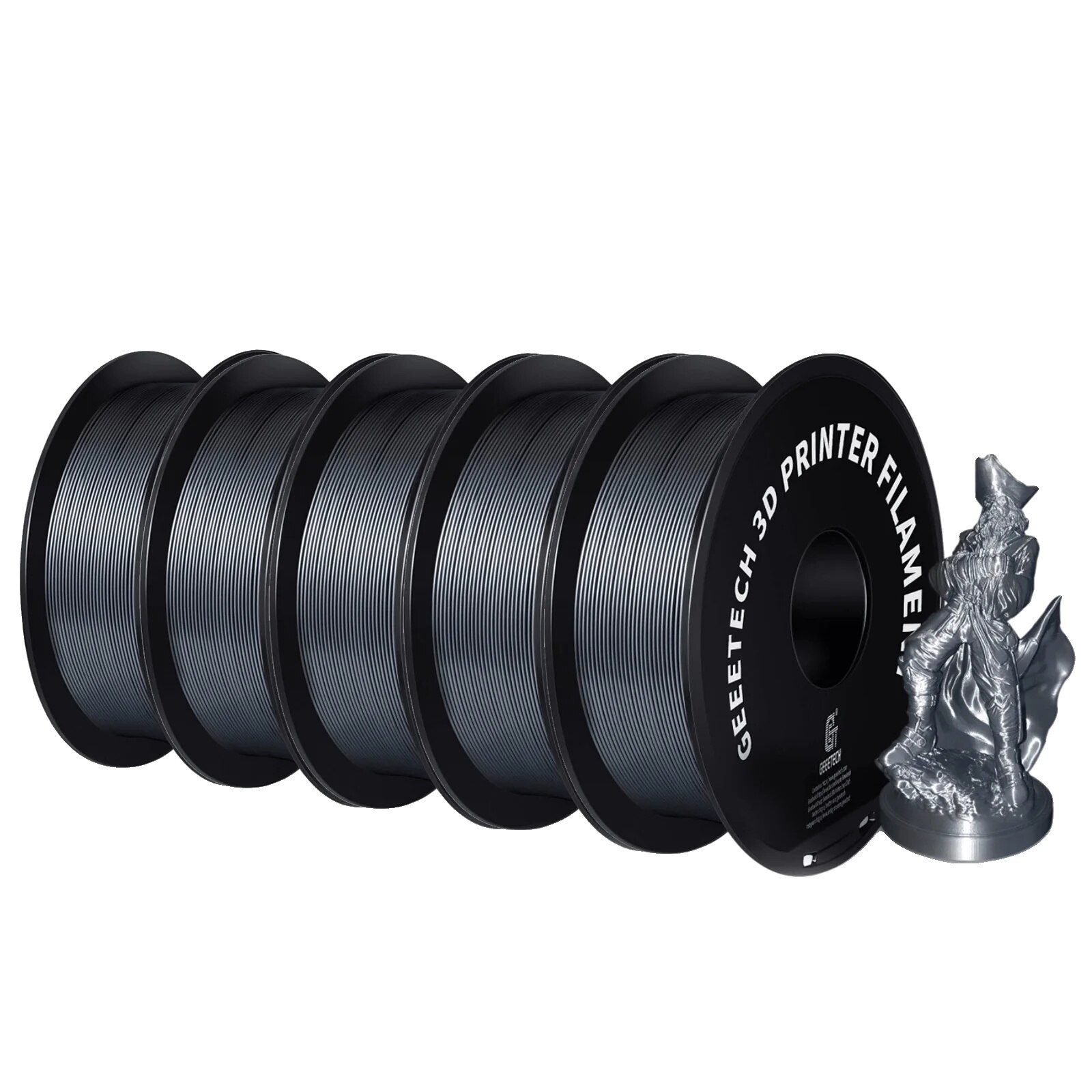 Filament 3D PETG, argintiu, 1.75mm, 343m, set consumabile - eMAG.ro