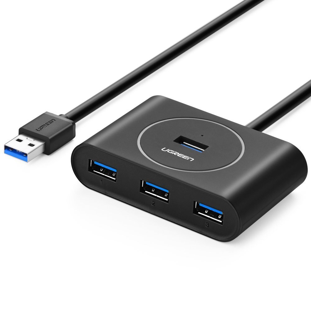HUB USB UGREEN cu 4 porturi USB 3.0 Super Speed, negru