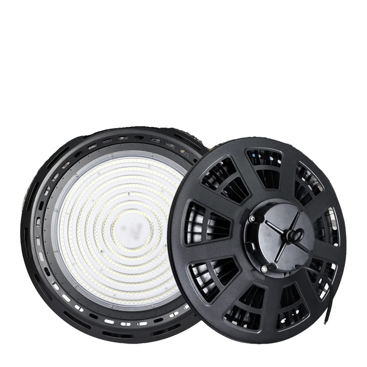 Ipari LED lámpa, 400W, IP65, 6000K, 52000lm, 48,5x48,5x21cm