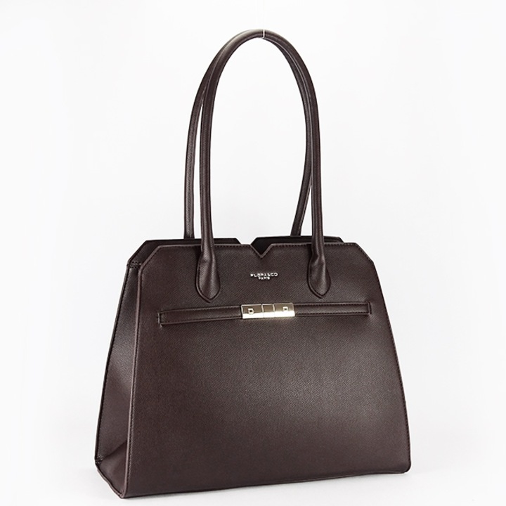 Nagy taska Flora&Co Paris, Sötétbarna, 30 x 37 x 15