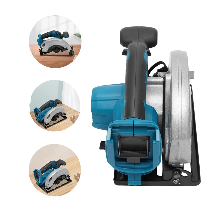 Fierastraie circular fara fir, 20000 RPM, 750W, adancime de taiere 90mm, unghi ajustabil 0-45, 30.5x16x17cm