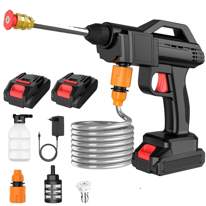 Водоструйка, 2 батерии, ефективно използване на водата, 600W, 21V, 5м