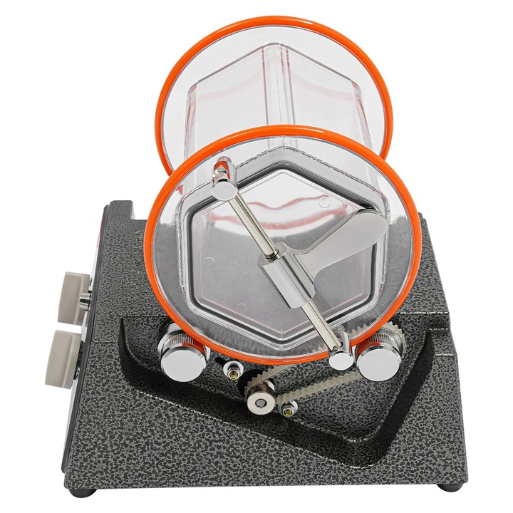 Masina de lustruit bijuterii, Mini tambur rotativ, 220 V, Finisare de suprafata, Pentru aur, argint si monede, Negru