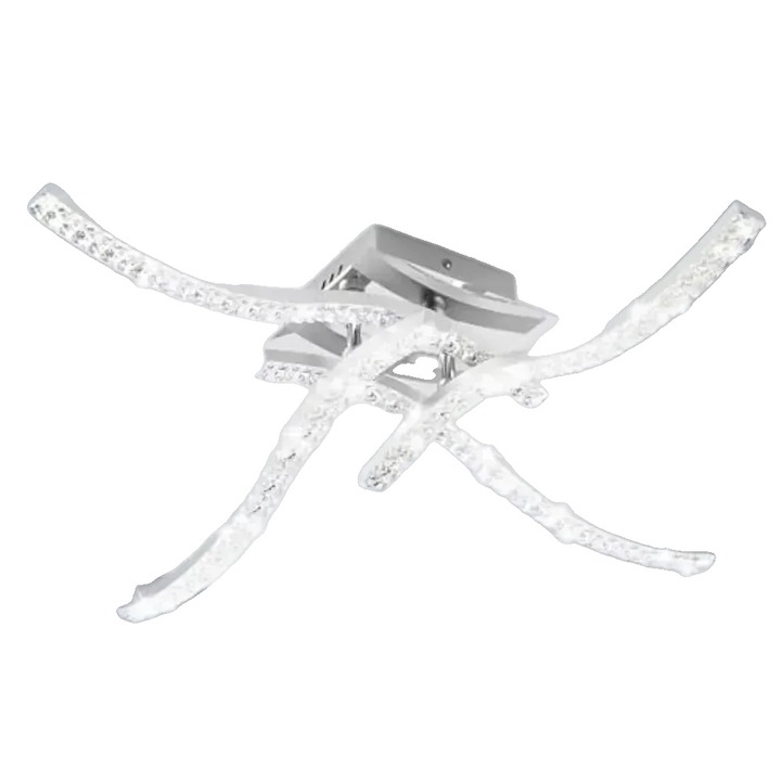 Mennyezeti lámpa, modern dizájn, energiatakarékos LED, hideg fehér, 10-15 m2