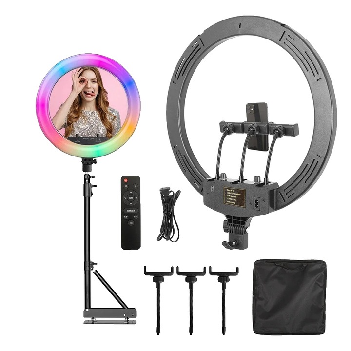 Lampa LED, ajustabila, Temperatura de culoare bi-color, suport perete 170, 36W