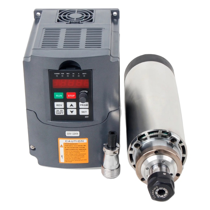 Motor de ax CNC, 24000 RPM, racire cu aer, set HY Kit 1, inox