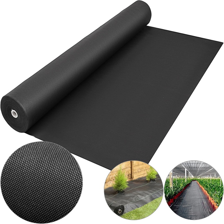 Tájépítészeti szövet gyomirtáshoz, 300x1,83m, polipropilén anyagból, tartós, kiváló vízáteresztő képességgel