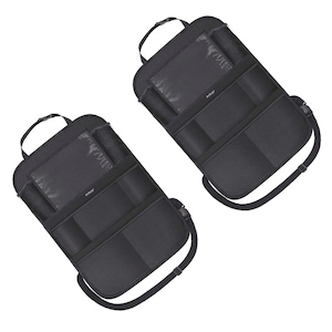 Set 2 Organizatoare Auto Multifunctionale, pentru Spatar Scaun Masina, Suport Tableta, Buzunare Depozitare Jucarii, Sticle si Accesorii, Protectie Scaun, Ideale pentru Calatorii cu Masina, Negre, PriStyle®