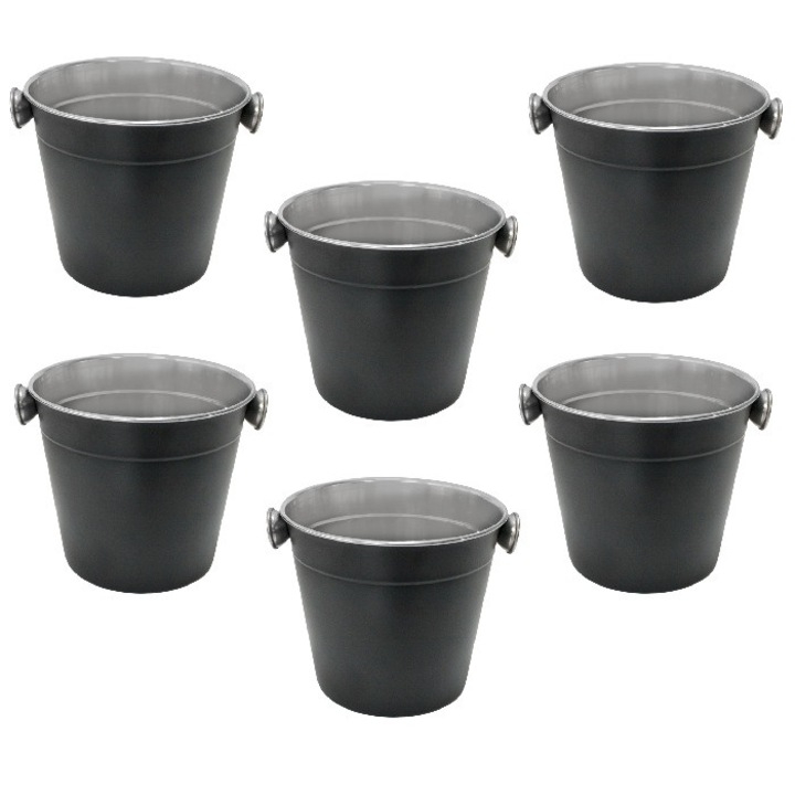 6 darabos rozsdamentes acél jégtartó készlet RAKI Á10cm fekete