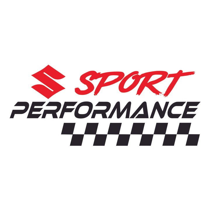 Matrica Auto Sport Performance Suzuki, 20 cm, fekete, piros, matrica, prémium