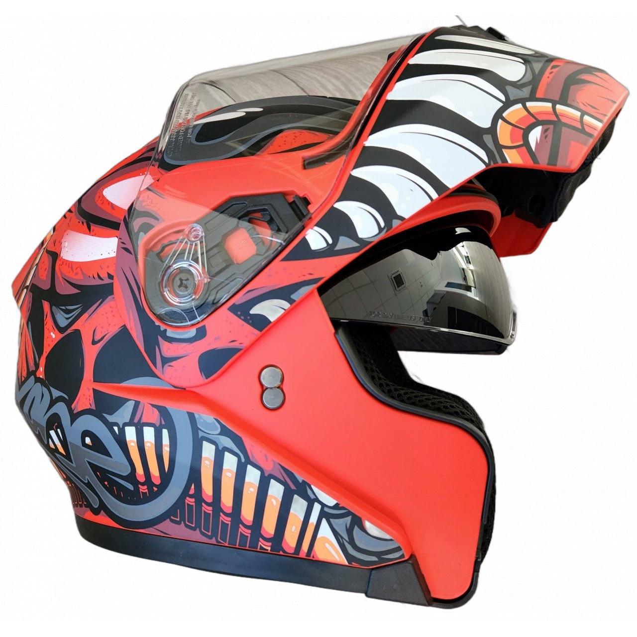 Casca flip up Miromoto X-ONE ALIEN cu ochelari de soare, negru