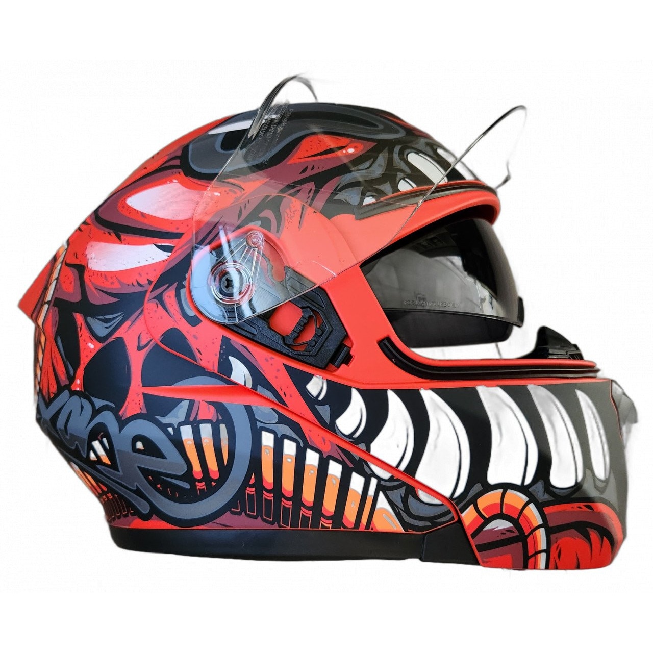 Casca flip up Miromoto X-ONE ALIEN cu ochelari de soare, negru