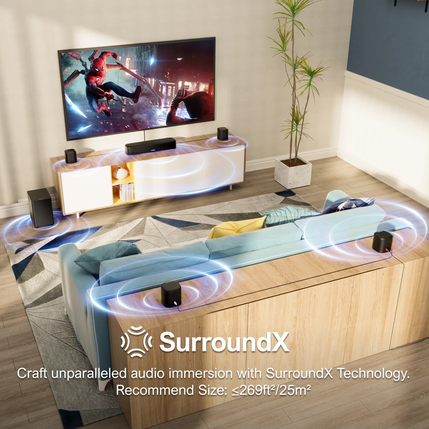 Sistem Sound Bar, 7.1 Canale, Controlat prin Aplicatie, Aura A40 ULTIMEA
