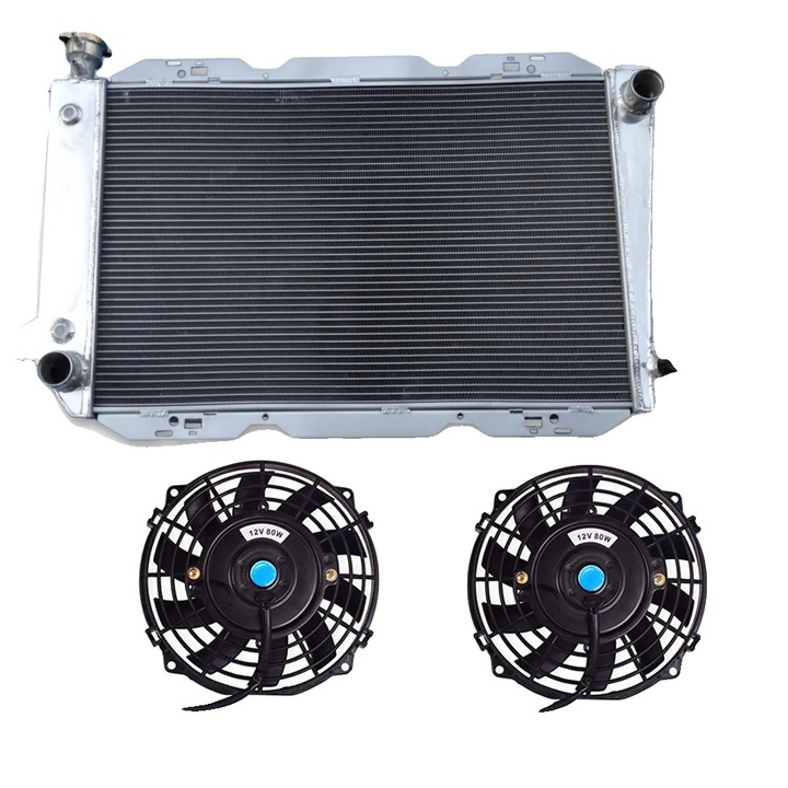 Алуминиев радиатор, за Ford F100, F150, F250, F350, Bronco V8 5.0L 5.8L, здрава конструкция, лек дизайн