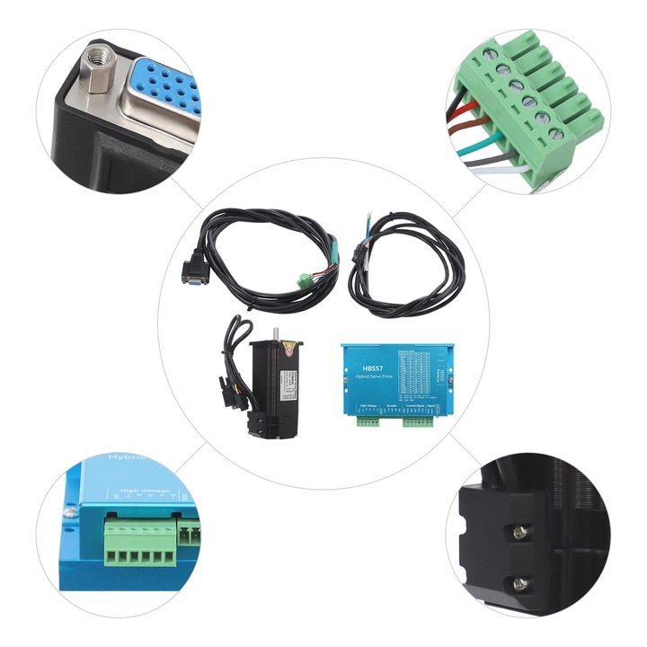 Kit motor pas cu pas, 3.6Nm, 4A, 24V, aluminiu de inalta calitate, dimensiuni compacte