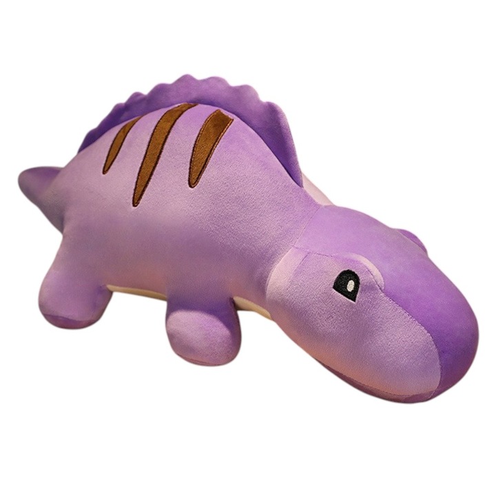 Malvys® plüssjáték – „Vio” lila dinoszaurusz 40 cm, alvó és dédelgető játék gyerekeknek