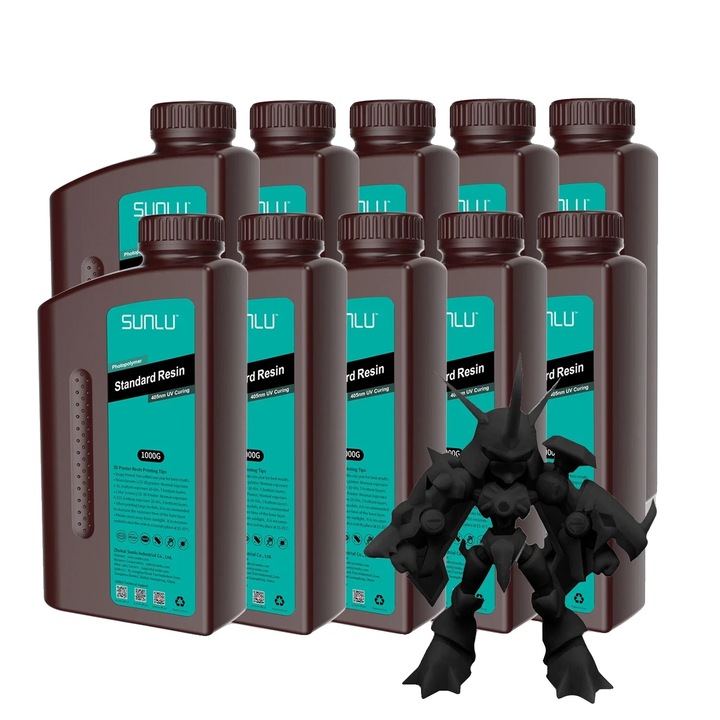 Fényérzékeny gyanta 3D nyomtatáshoz, nagy pontosságú, könnyen használható, fekete, 1000g