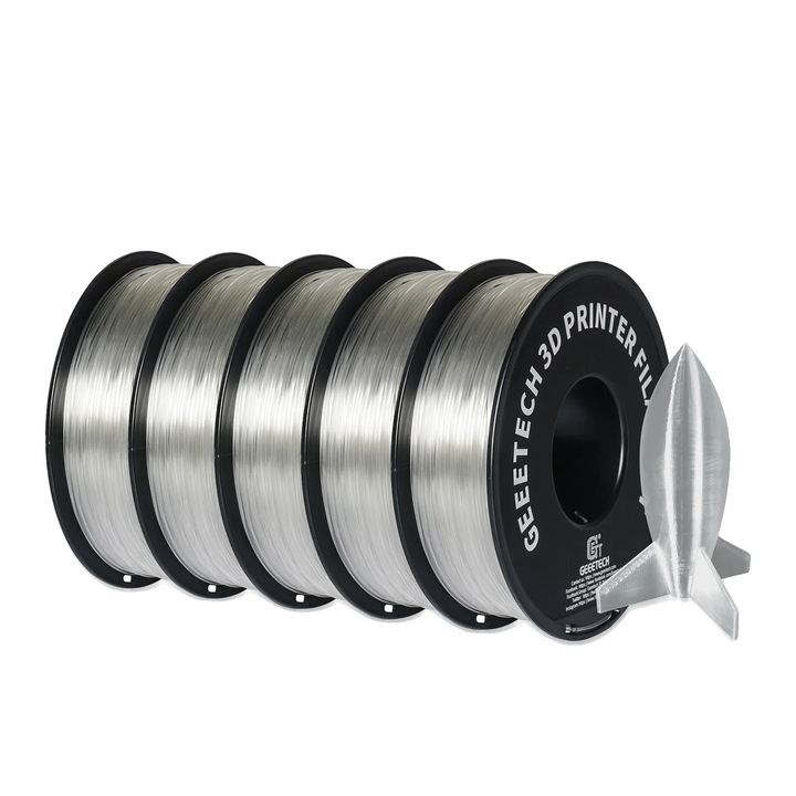 Filament 3D, PLA biodegradabil, transparent, 1.75mm, 5kg