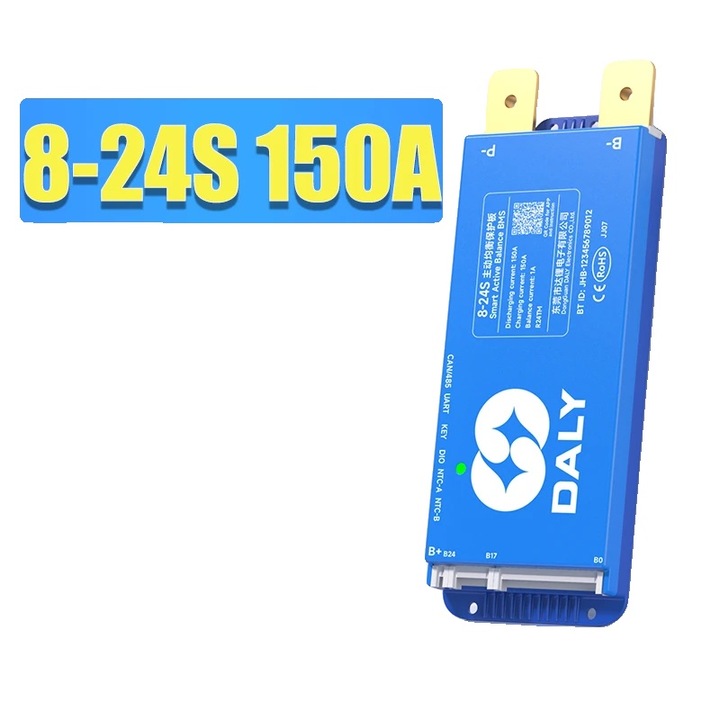 Sistem de Management al Bateriei 8-24S 150A, Monitorizare in Timp Real, Balansare Activa, Cablu B-P inclus