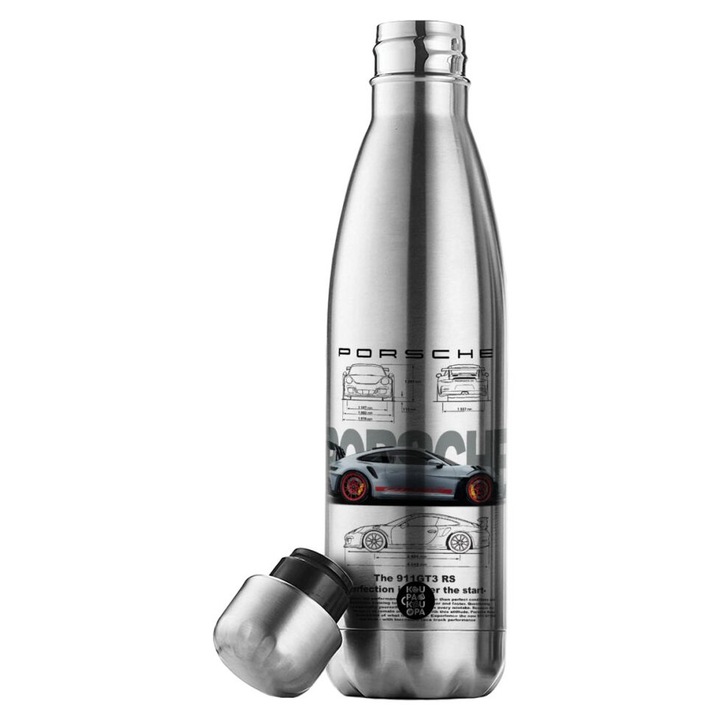 Termos din inox dublu perete, 500ml, capac etans, reciclabil