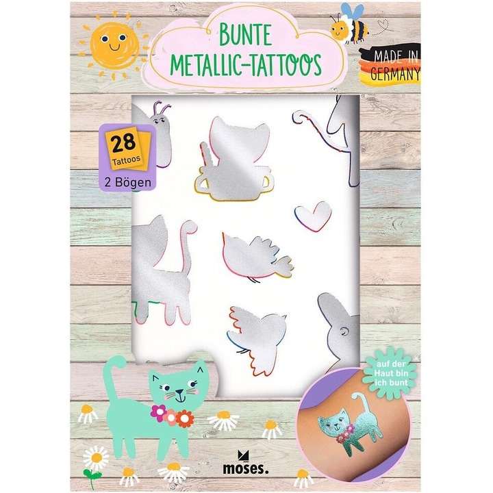 Ideiglenes tetoválások, Mózes, metál, színes, tavaszi minták