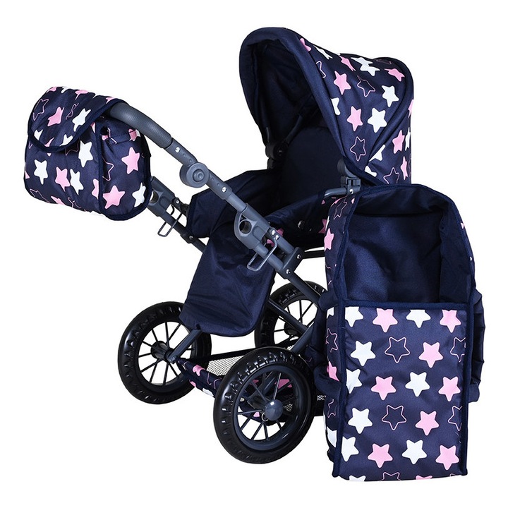 Carucior pentru papusi Knorr Toys Ruby, 3 ani, roz