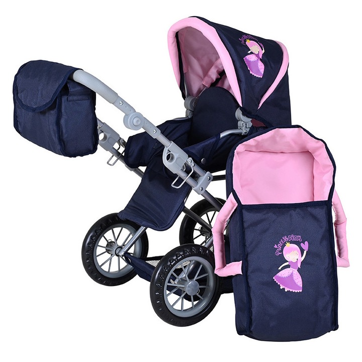 Carucior pentru papusi Knorr Toys Ruby, 3 ani, roz