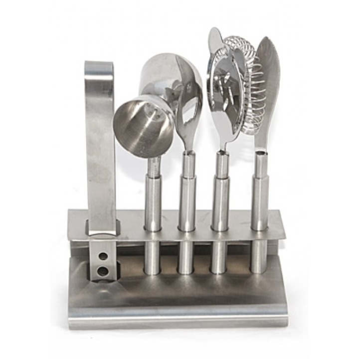 Set accesorii cocktail bar RAKI, inox, 6 piese