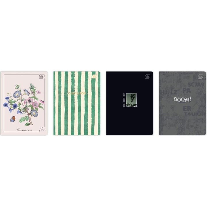 Set caiete A5, Interdruk, 60 file, multicolor, 10 bucati