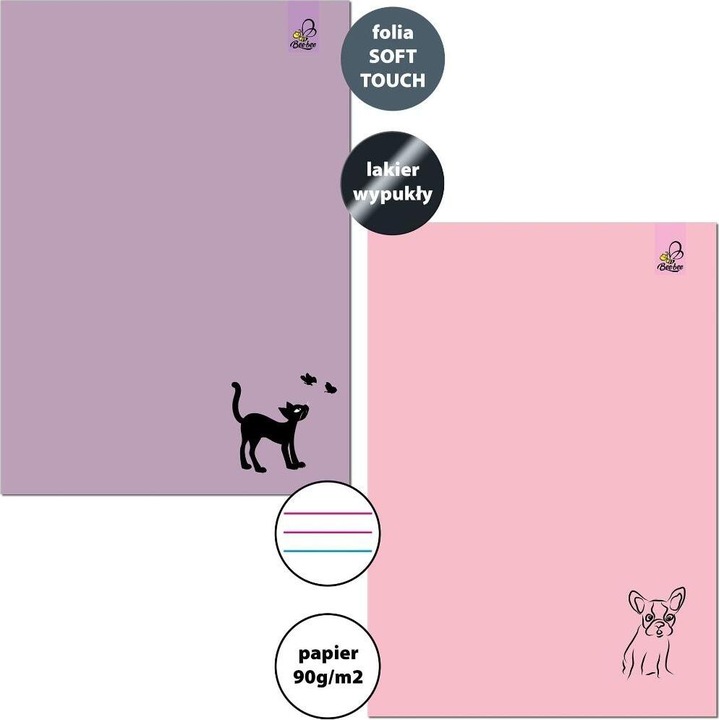 A5-ös jegyzetfüzetek, EV-CORP, 32 lap, 3 sor, többszínű, 10 darabos készlet